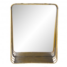 262S221 Spiegel 34x42 cm Kupferfarbig Metall Rechteck Großer Spiegel