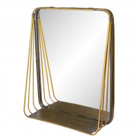 262S221 Mirror 34x42 cm Copper colored Metal Rectangle Large Mirror