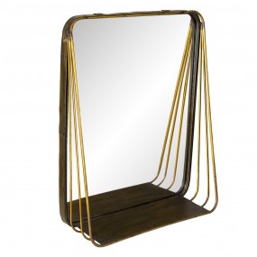 262S221 Spiegel 34x42 cm Kupferfarbig Metall Rechteck Großer Spiegel