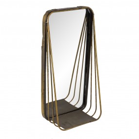 262S222 Mirror 19x39 cm Copper colored Metal Rectangle Large Mirror
