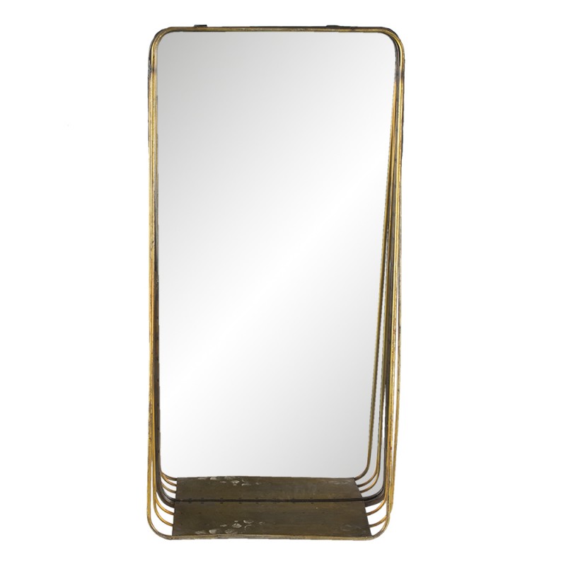 62S224 Miroir 29x59 cm Couleur cuivre Métal Rectangle Grand miroir