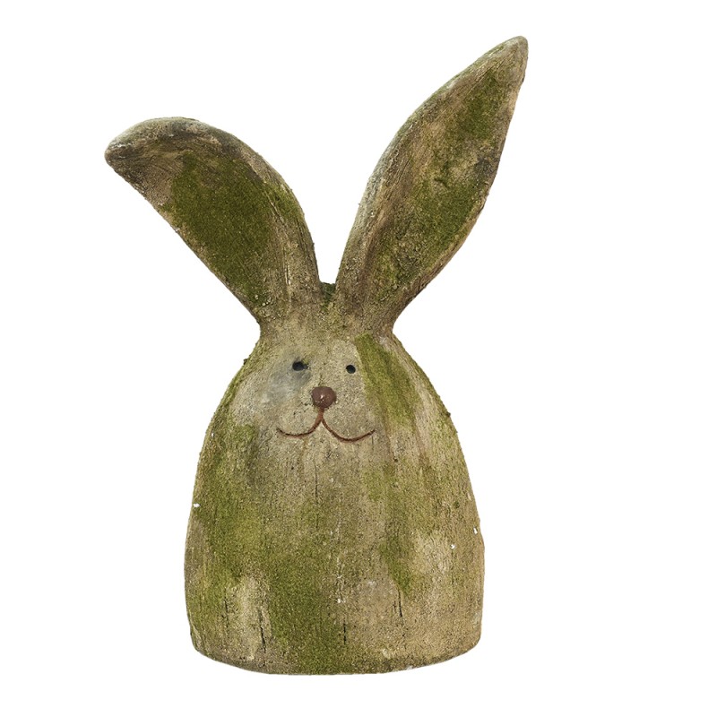 5MG0015 Figur Kaninchen 53 cm Beige Grün Stein