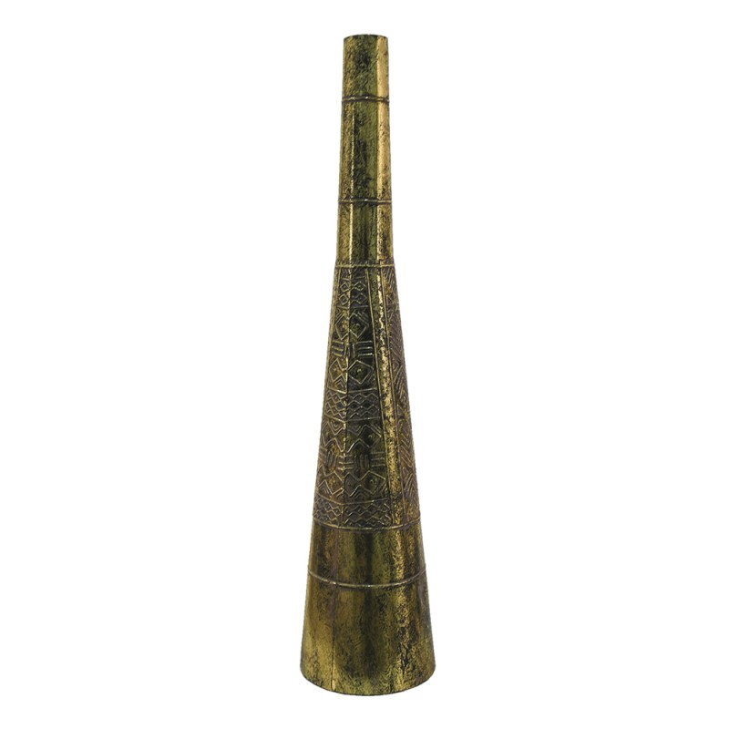 5Y0918 Vase Ø 20x89 cm Kupferfarbig Metall Rund Dekoration Vase