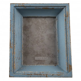 22F0861 Photo Frame 13x17 cm Blue Wood Rectangle Picture Frame