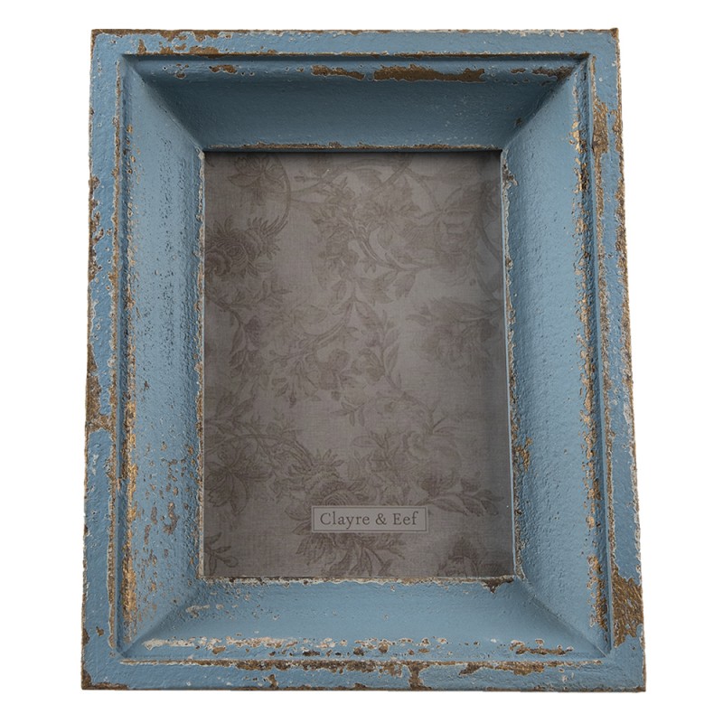2F0861 Photo Frame 13x17 cm Blue Wood Rectangle Picture Frame