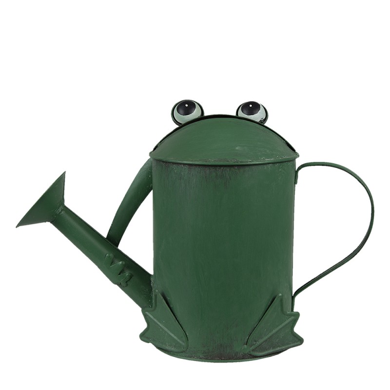 6Y4725 Decorative Watering Can 37x15x25 cm Green Metal Frog Watering Can