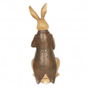 26PR2600 Figurine Rabbit 15x13x40 cm Beige Brown Polyresin Home Accessories