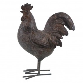 26PR2610 Figurine Rooster 19x9x24 cm Grey Brown Polyresin Home Accessories