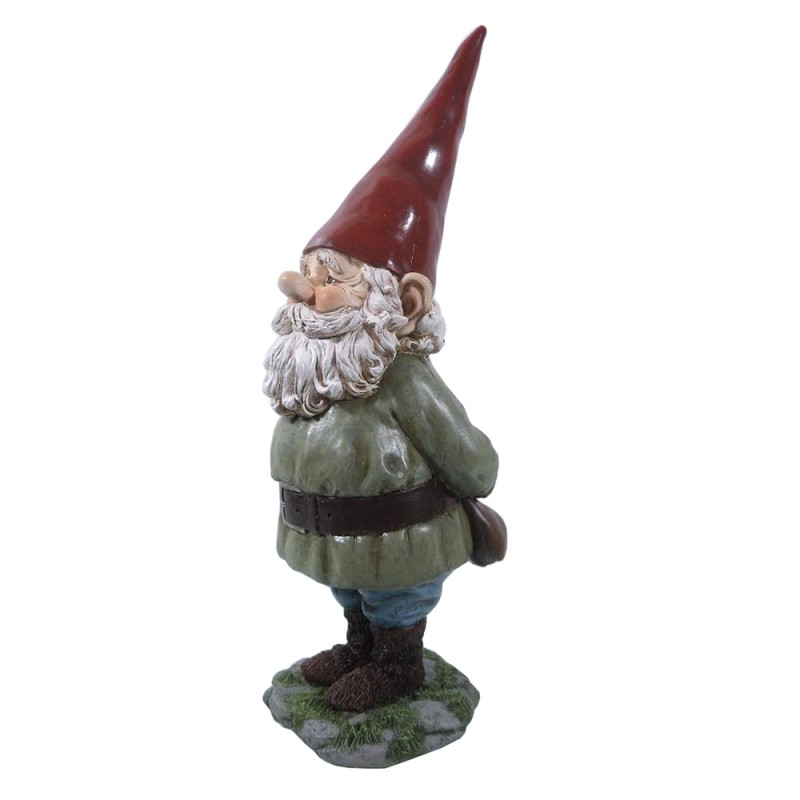 6PR2621 Figurine Gnome 22x13x40 cm Vert Polyrésine Accessoires de maison