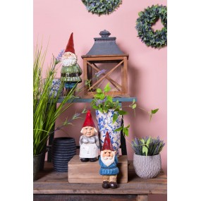 26PR2621 Figurine Gnome 22x13x40 cm Vert Polyrésine Accessoires de maison