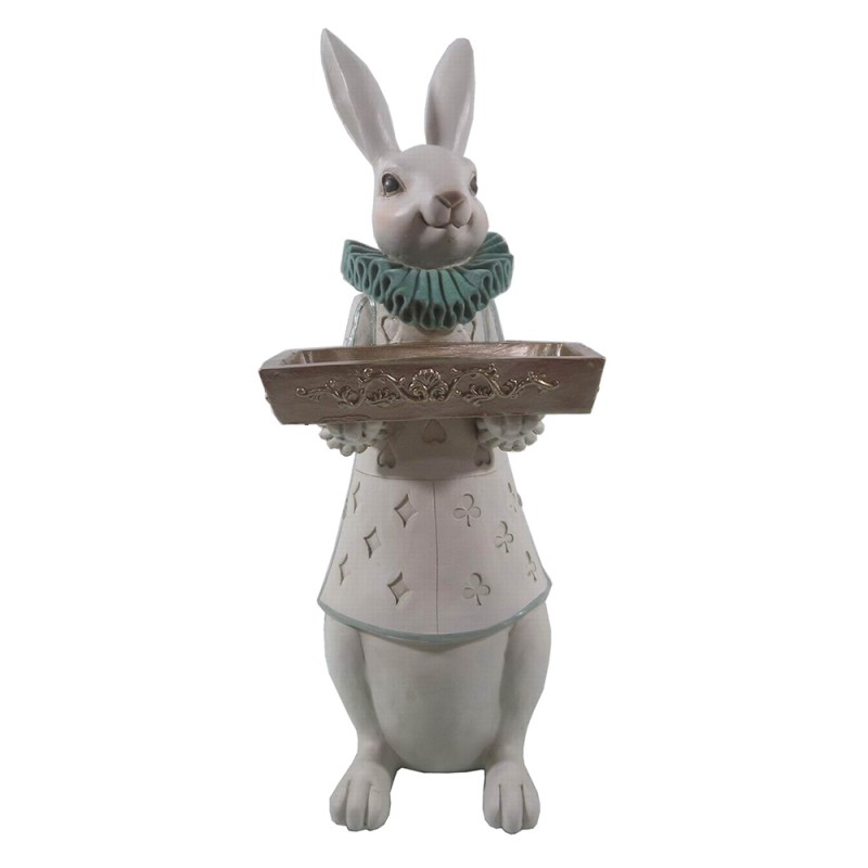 6PR3155 Figurine Rabbit 15x13x37 cm White Polyresin Home Accessories