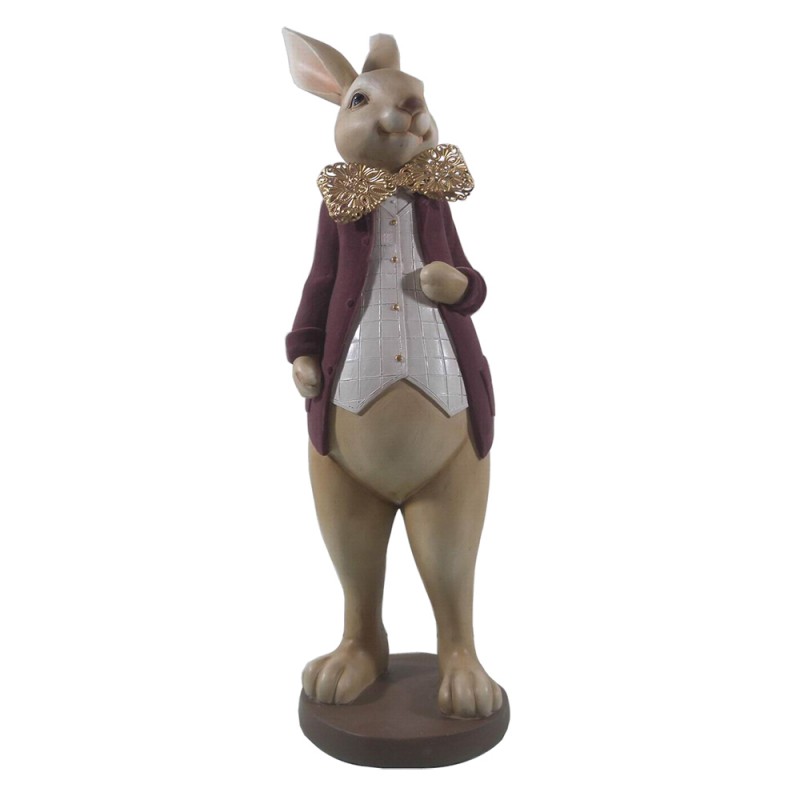 6PR3158 Figurine Rabbit 18x17x54 cm Brown Polyresin Home Accessories