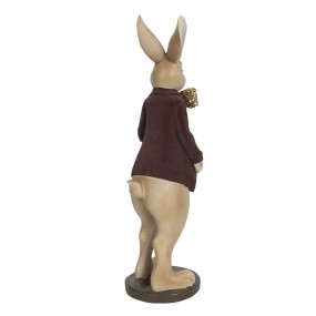 26PR3158 Figurine Rabbit 18x17x54 cm Brown Polyresin Home Accessories