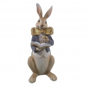 26PR3159 Figurine Rabbit 15x13x40 cm Brown Grey Polyresin Home Accessories