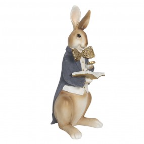 26PR3159 Figurine Rabbit 15x13x40 cm Brown Grey Polyresin Home Accessories