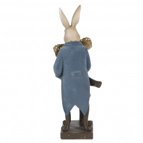 26PR3160 Figurine Rabbit 17x15x41 cm Blue Polyresin Home Accessories