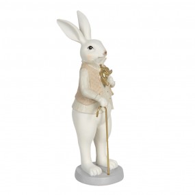 26PR3170 Figurine Rabbit 12x9x31 cm White Polyresin Home Accessories