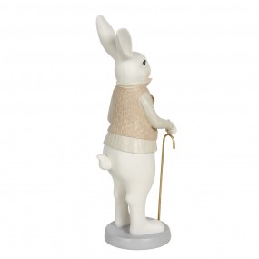 26PR3170 Figurine Rabbit 12x9x31 cm White Polyresin Home Accessories