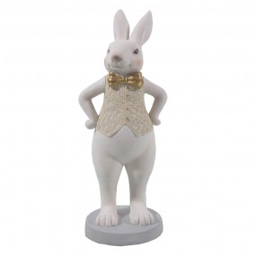 26PR3174 Figurine Rabbit 9x8x20 cm White Polyresin Home Accessories