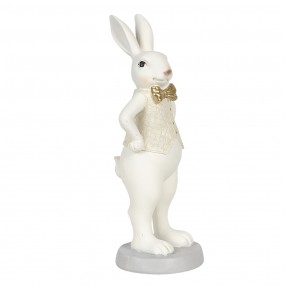 26PR3174 Figurine Rabbit 9x8x20 cm White Polyresin Home Accessories
