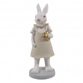26PR3175 Figurine Rabbit 9x8x20 cm White Polyresin Home Accessories