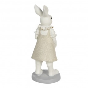 26PR3175 Figurine Rabbit 9x8x20 cm White Polyresin Home Accessories