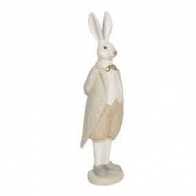 26PR3180 Figurine Rabbit 9x9x30 cm White Beige Polyresin Home Accessories
