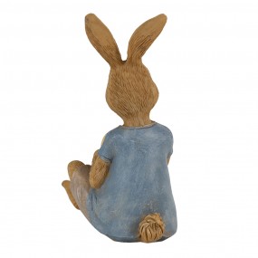 26PR3530 Figurine Rabbit 10x6x12 cm Brown Blue Polyresin Home Accessories