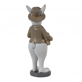 26PR3570 Figurine Rabbit 5x5x15 cm Beige White Polyresin Home Accessories