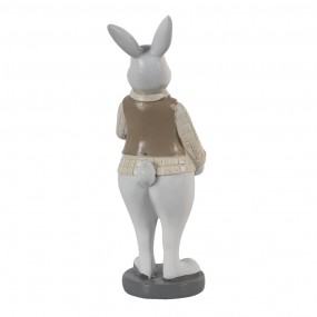 26PR3578 Figurine Rabbit 5x5x15 cm Beige White Polyresin Home Accessories