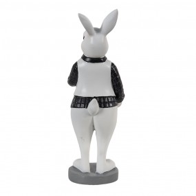 26PR3580 Figurine Rabbit 7x7x20 cm Black White Polyresin Home Accessories