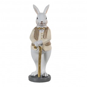 26PR3585 Figurine Rabbit 5x5x15 cm Beige White Polyresin Home Accessories