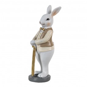 26PR3585 Figurine Rabbit 5x5x15 cm Beige White Polyresin Home Accessories