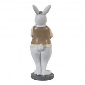 6PR3585 Figurine Rabbit 5x5x15 cm Beige White Polyresin Home Accessories