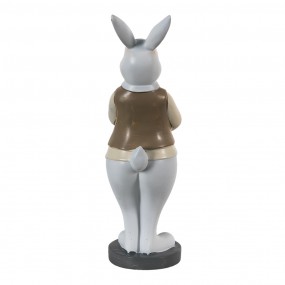 26PR3586 Figurine Rabbit 10x8x25 cm Beige White Polyresin Home Accessories