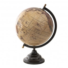 264911 Globe 22x33 cm Beige Marron Bois Métal Globe terrestre