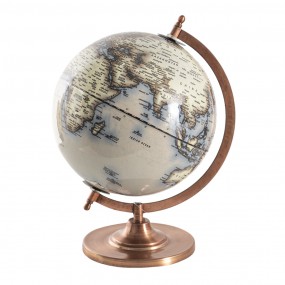 264910 Globe 22x30 cm Blue Wood Metal Globus