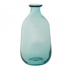 26GL3454 Vase Ø 8x16 cm Blau Glas Glasvase
