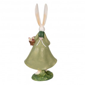 26PR3567 Figurine Rabbit 10x7x25 cm Green Polyresin Home Accessories