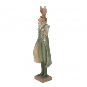 26PR3591 Figurine Rabbit 11x8x33 cm Green Polyresin Home Accessories