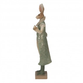 26PR3591 Figurine Rabbit 11x8x33 cm Green Polyresin Home Accessories