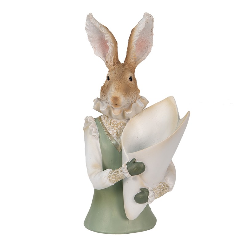 6PR3594 Figurine Rabbit 16x13x30 cm Beige Polyresin Home Accessories