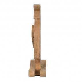26H2151L Figur Kaninchen 17x7x30 cm Braun Holz Wohnaccessoires