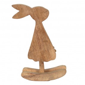 26H2151L Figurine Rabbit 17x7x30 cm Brown Wood Home Accessories