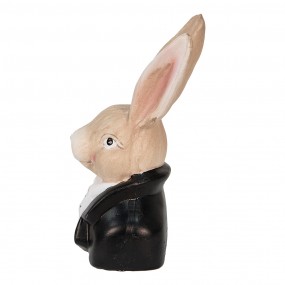 26MG0025 Figurine Rabbit 11x9x19 cm Black Stone Home Accessories