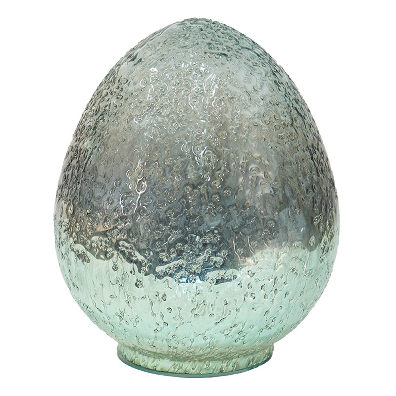 6GL3527 Figurine Egg Ø 13x19 cm Green Glass Home Accessories