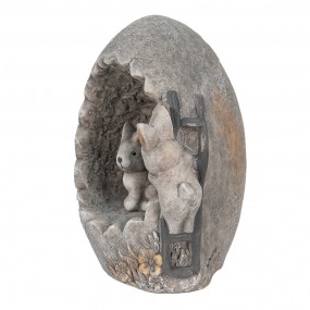 26MG0022 Decoration Rabbit 22x18x27 cm Grey Stone
