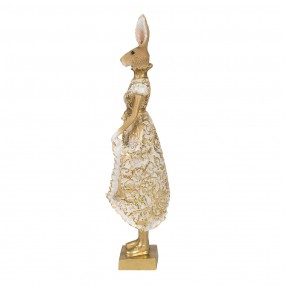 26PR3603 Statuetta Coniglio 11x8x33 cm Color oro Poliresina Accessori per la casa
