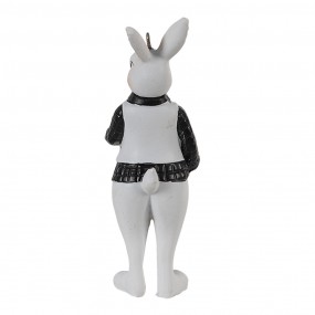 26PR4784 Figurine Rabbit 4x4x10 cm Black White Plastic Home Accessories
