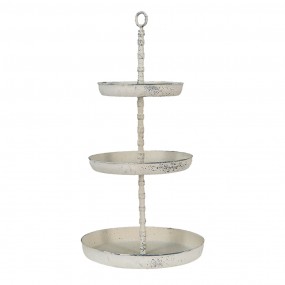 25Y1009 3-Tiered Stand 70 cm Beige Iron Fruit Bowl Stand